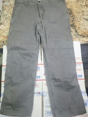 Carhartt Men's Gray Carhartt Relaxed Fit Work Jeans Size 36x28